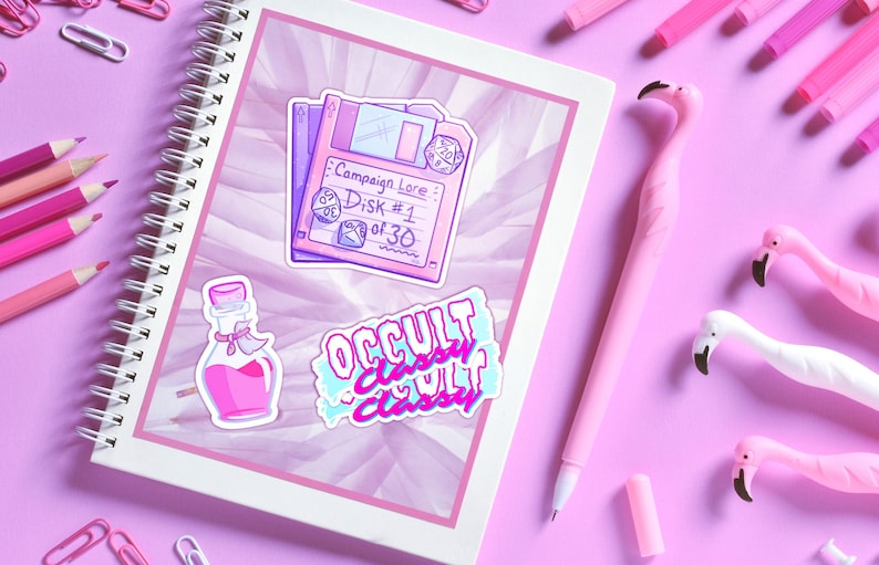 D&D Floppy Disk Sticker | Vinyl Die Cut Sticker 4 Colors | 90s Vibes - Etsy