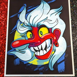 Grinning Tengu | 6&quot;x7.5&quot; Art Print