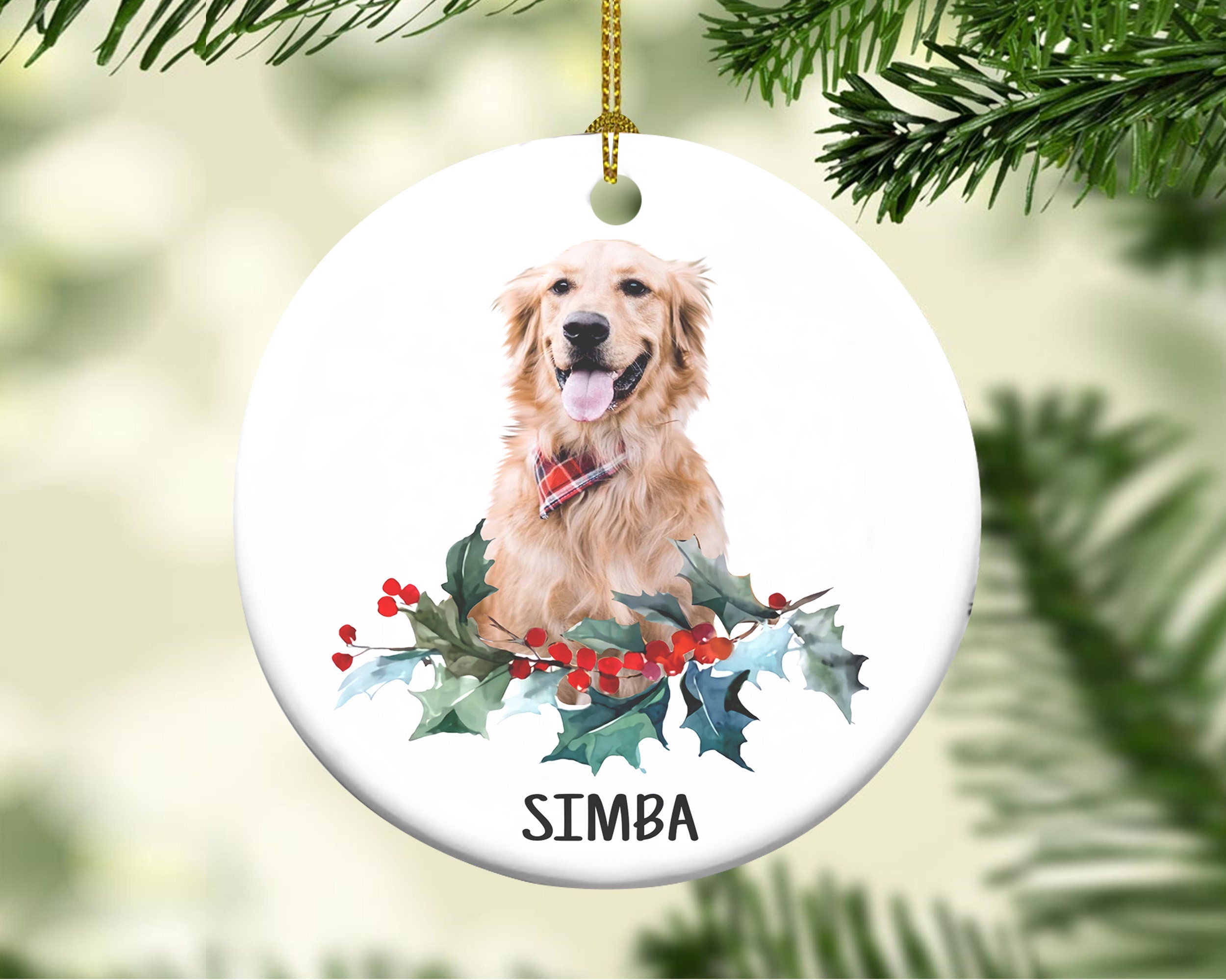 Personalized Dog Memorial Ornament Dog Ornaments Pet Etsy