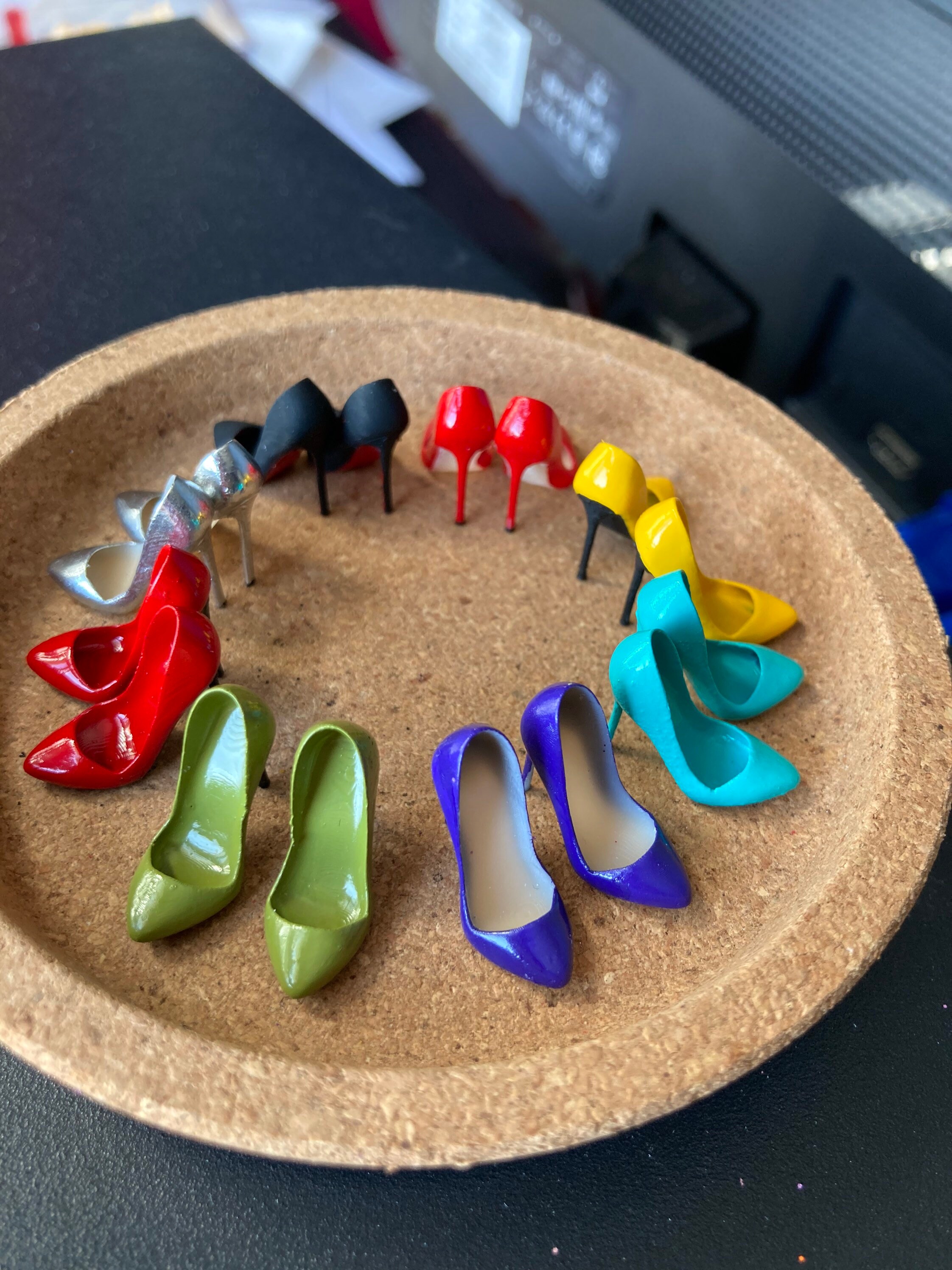 Miniature 1/12 scale shoesHigh heels pumps for dollhouse Etsy