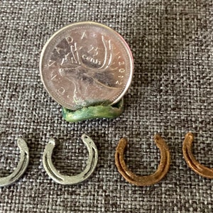 Miniature horse shoe for dollhouse, diorama, roombox, vignettes 1/12 scale