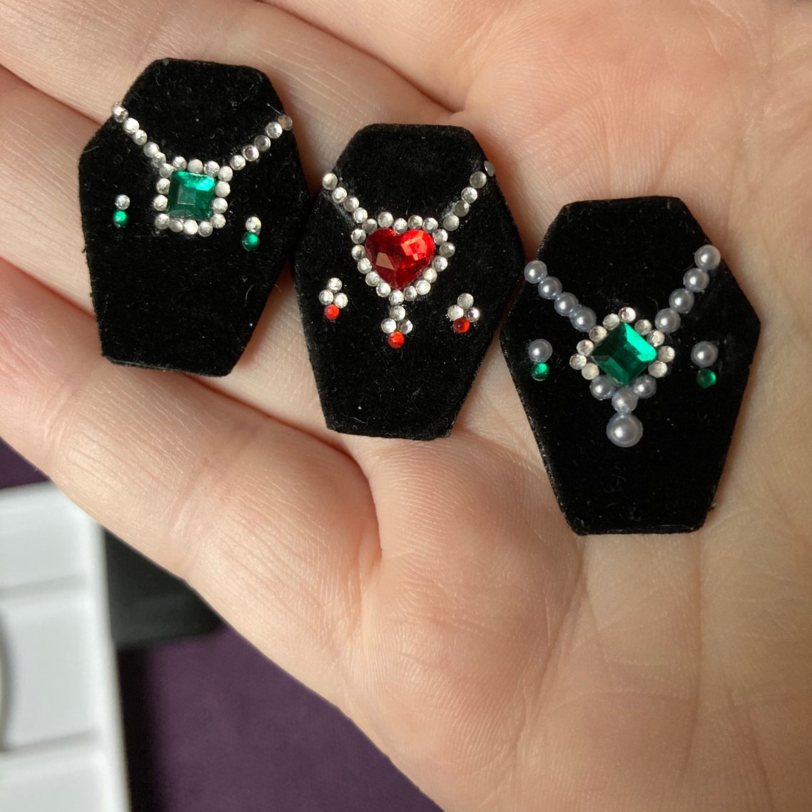 Miniature 1/12 scale necklaces jewelry for dollhouse OOAK Etsy