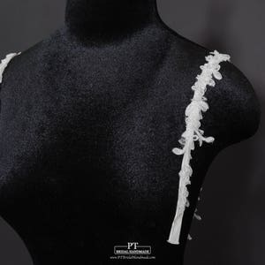 Floral Bridal Thin Skinny Straps #77, Detachable Wedding Dress Straps , Thin Bridal Straps, Skinny Detachable Straps,Spaghetti Lace Strap