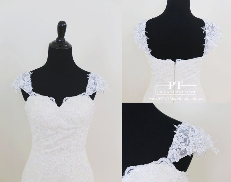 Detachable Cap Sleeves 42 Bridal Straps Detachable Wedding | Etsy