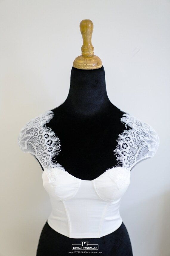 Detachable keyhole straps for wedding dress hotsell