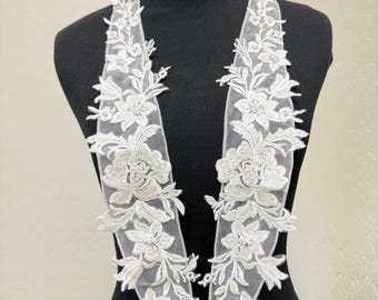 Mangas de novia con hombros descubiertos personalizadas n.° 605, tirantes de encaje desmontables para vestido de novia, tirantes de encaje para vestido de novia con hombros descubiertos.