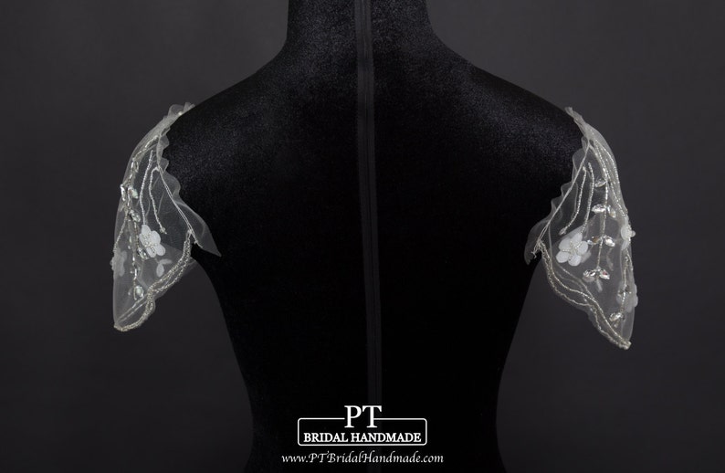 Detachable Wedding Dress Cap Sleeves 68 Detachable Cap Etsy