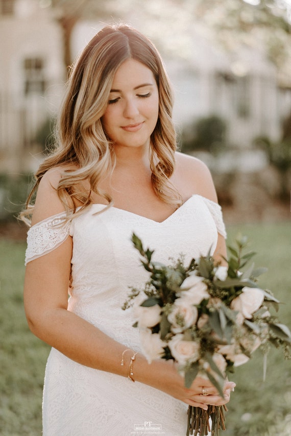 Boho off Shoulder Sleeves 182 Custom Bridal Sleeves off Shoulder