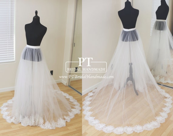 detachable bridal skirt