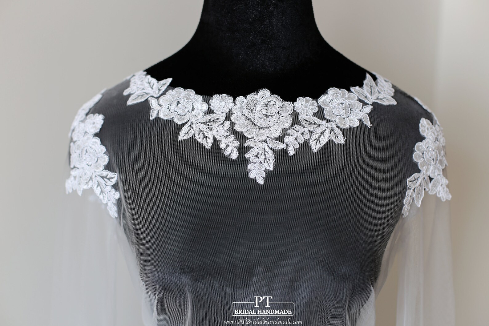 Illusion Long Sleeve Lace Topper 145 Sheer Bridal Dress - Etsy