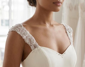 detachable beaded cap sleeves for wedding dress Detatchable ECCO Men's New Jersey try-on Size:8y Perfect for your special