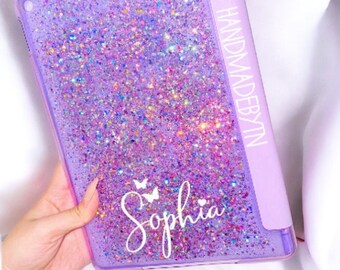 Purple Glitter iPad A16 Air 11 Pro 13 12.9 Mini A17 pro M5 M4