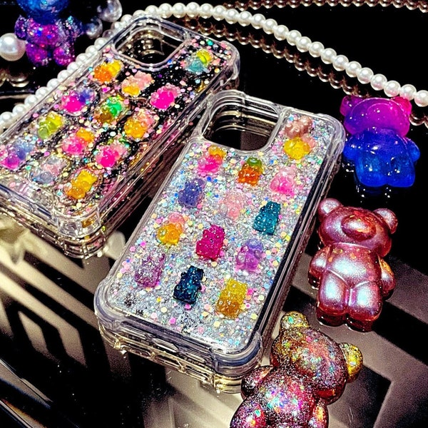 3D Gummy Bears Phone Case iPhone 17 pro max, S26 ultra S25 S24