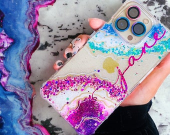 Glitter Marble for iPhone 17 case and S26 Ultra S25 S24 S23