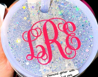 Custom Glitter Name Plate: Stanley H2.0 Quencher Topper