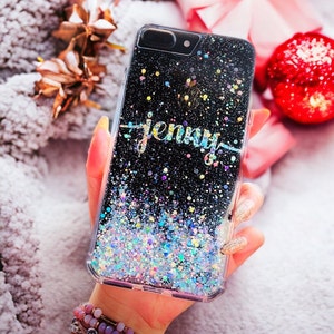 Holographic Glitter iPhone Case: Personalized Sparkle Gel Bumper