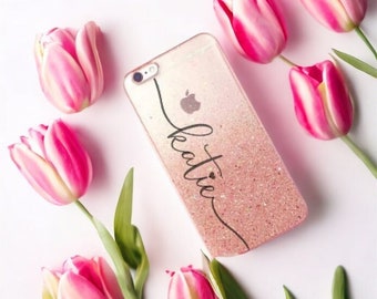 Rose gold Glitter iPhone 17 pro max and S26 ultra S25 S24 S23