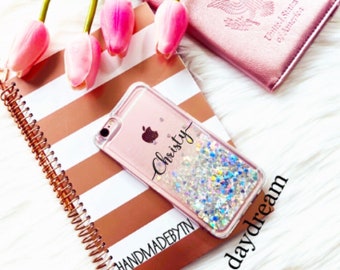 Floating Glitter Phone case Samsung galaxy s7 case Samsung galaxy s8 case galaxy s7 edge case Samsung galaxy s8 plus case iPhone 7 case