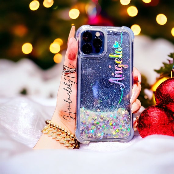 For iPhone 15 Pro Max 14 13 12 11 XR X Bling Glitter Cute Case Girls Phone  Cover