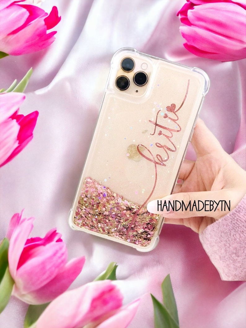 Rose iPhone 15 case iPhone 15 pro max iPhone 14 pro iPhone 13 case iPhone 14 case iPhone 14 pro max Samsung galaxy S24 ultra S23 ultra S22 MovingGlitter + Name
