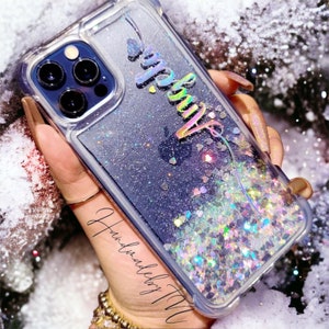 Diamond iPhone 15 case iPhone 15 pro max iPhone 14 pro iPhone 13 case iPhone 14 case iPhone 14 pro max case Galaxy s23 Ultra S24 Ultra S22 MovingGlitter + Name