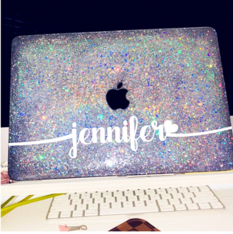 rose gold glitter macbook case