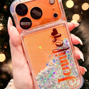 Waterfall Sparkle iPhone 16 pro max case and galaxy fold Flip Edge s26 Ultra