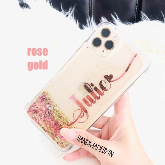 Rose Gold Glitter Phone Case Iphone 11 Case Iphone 11 Pro Max Etsy