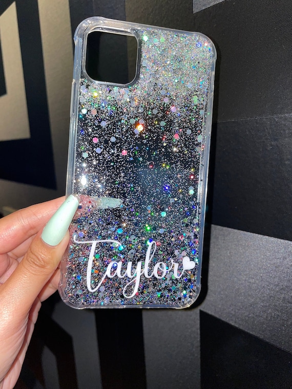 Black Silver Glitter iPhone 17 pro max case and S26 Ultra S25 S24 S23