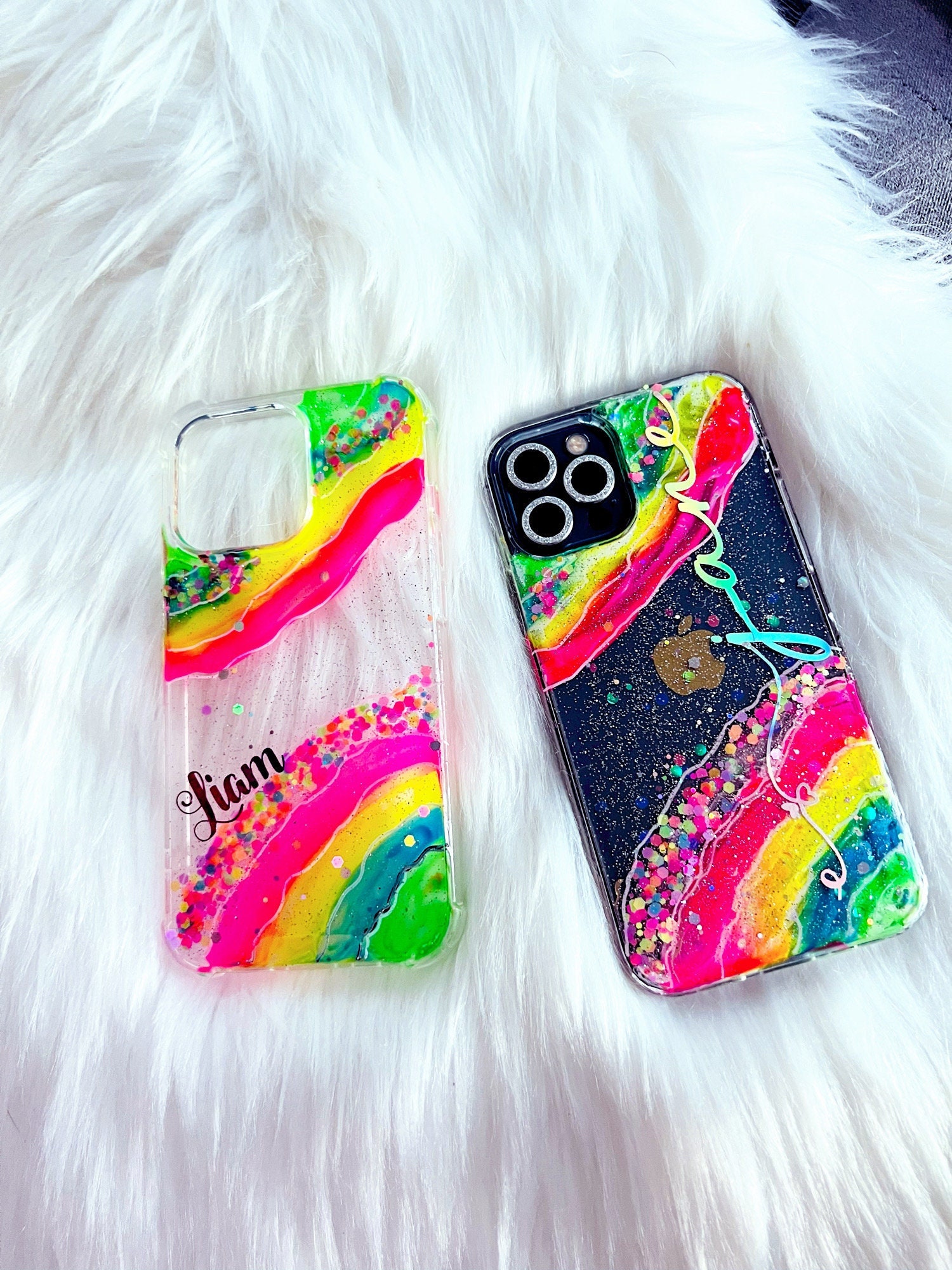 Neon Marble Iphone 14 Pro Max Iphone 12 Pro Max Iphone 13 Etsy
