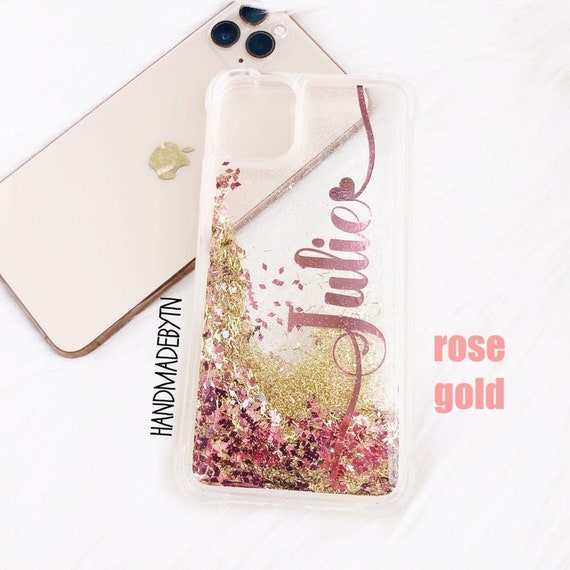 Rose Gold Glitter Iphone 11 Pro Max Case Iphone 11 Pro Case Etsy