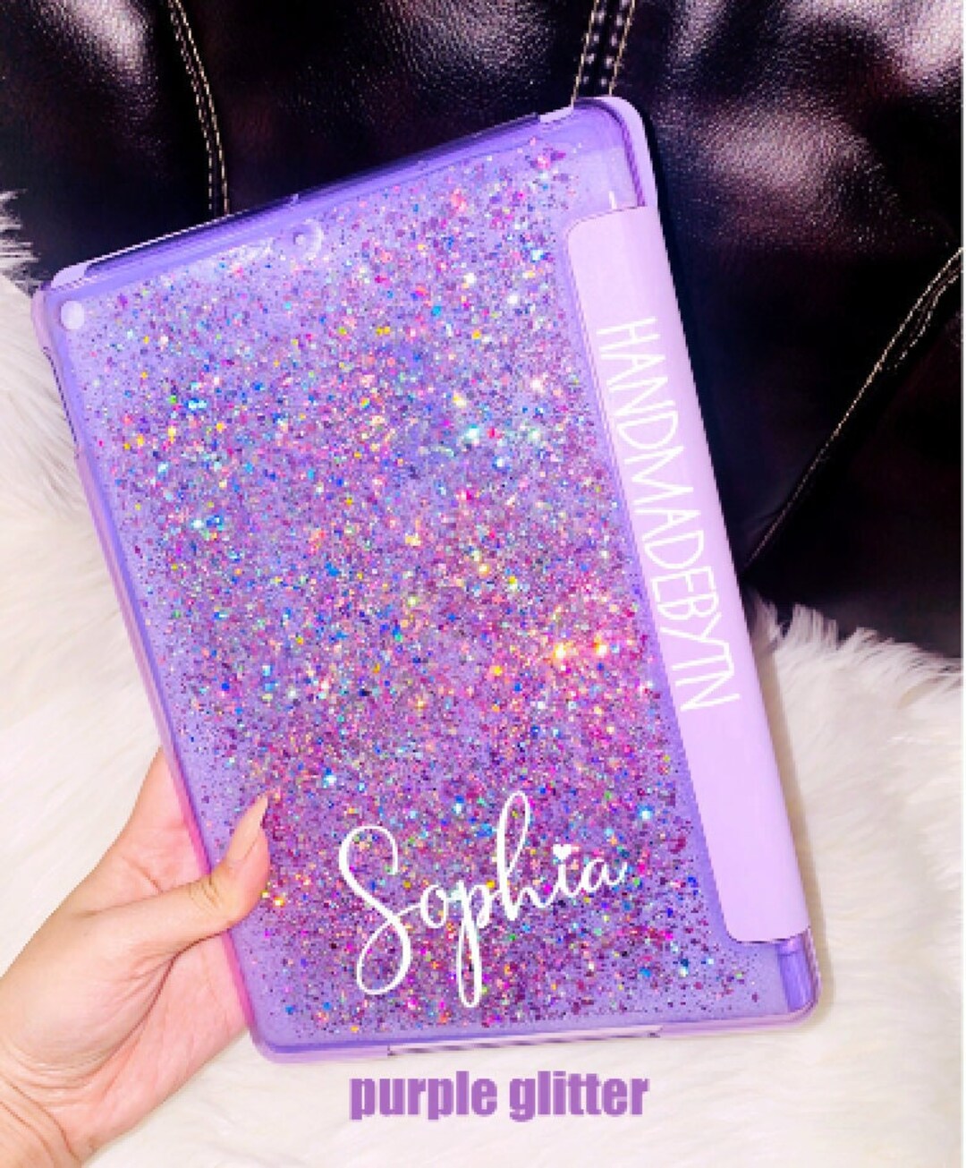 Glitter iPad Case With Pencil Holder Personalized Gifts Etsy