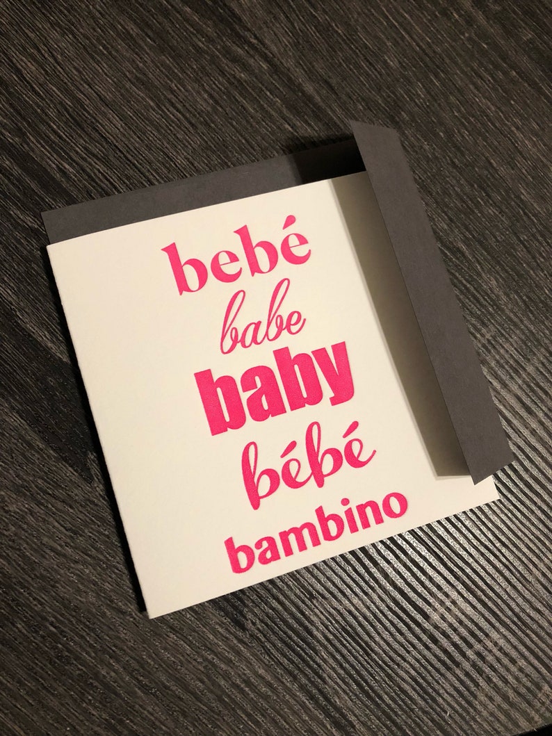 Letterpress Baby Card