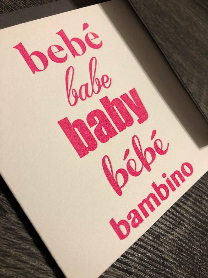 Letterpress Baby Card