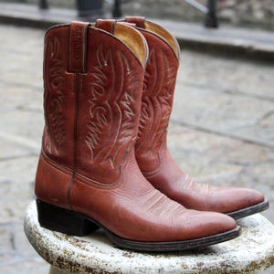Bottes Cowboy Grinders Buffalo En Cuir Noir Pour Hommes - Taille 37 à 46 - À Enfiler