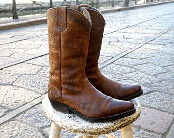 Men's brown leather camperos western boots Kentucky Western boots size 43