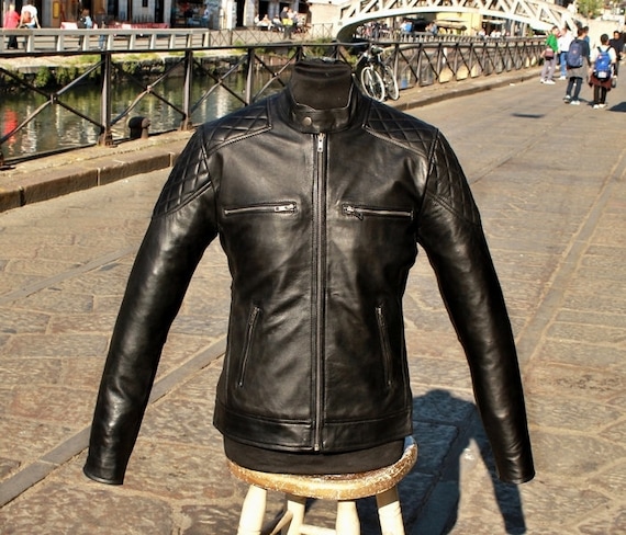 Eigenlijk Is Kostuum Belstaff Motorcycle Black Leather Jacket Our Guendj - Etsy