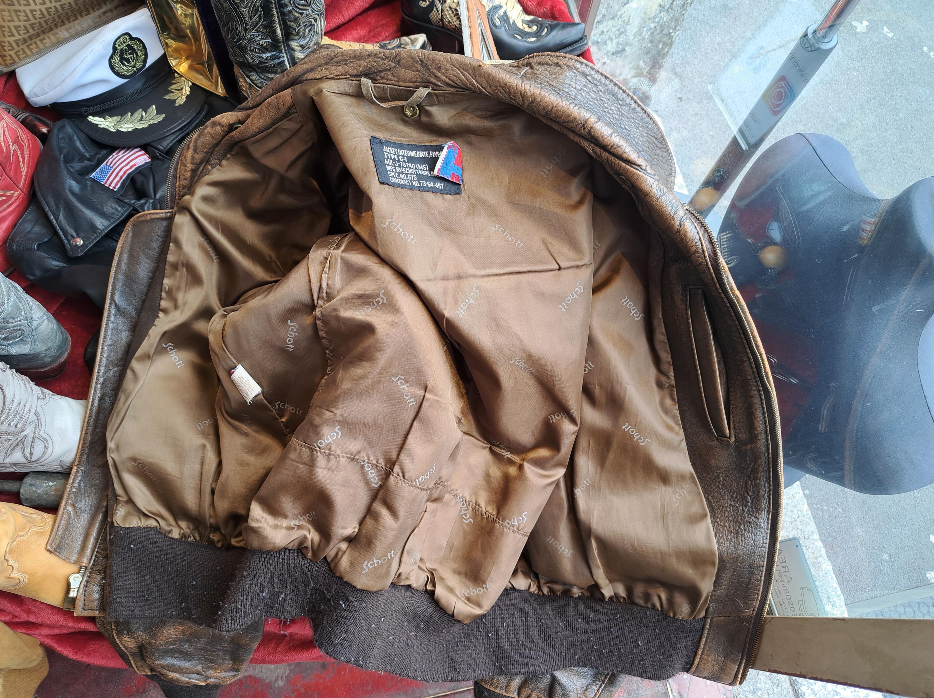 Schott G1 Top Gun Original Vintage Aviator Leather Jacket - Etsy Schott G1 Top Gun Original Vintage Aviator Leather Jacket - Etsy