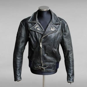 Veste en cuir vintage de collection Harley Davidson pour homme, taille XL