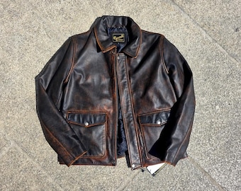 Medium / Large 90s Black Leather Motorcycle Jacket / Xelemnt Biker