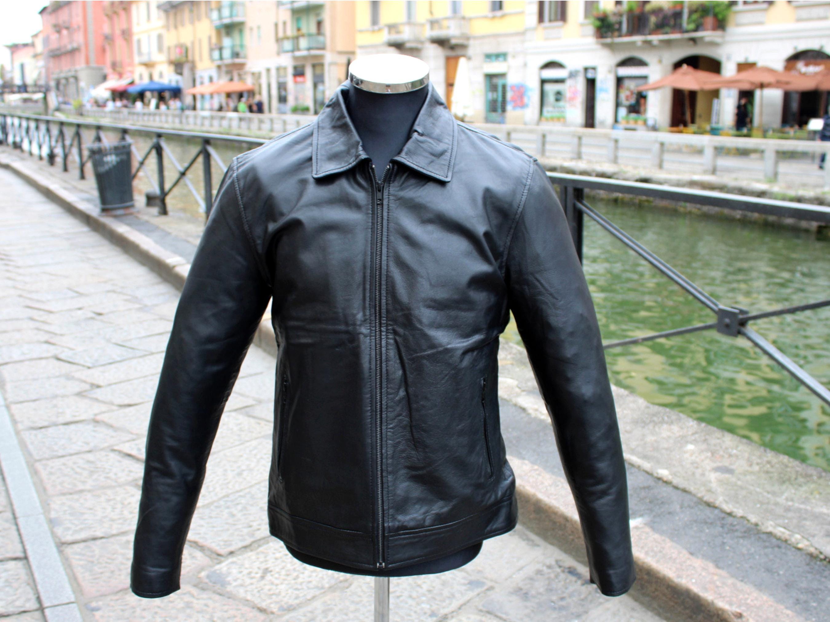 Milan Leather Jacket - Etsy