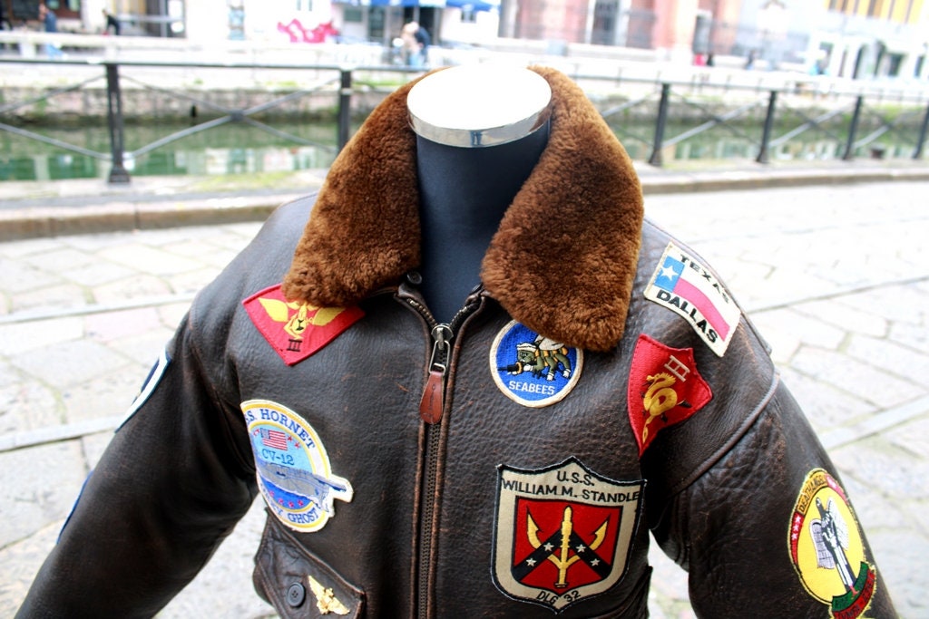 Avirex top gun leather jacket best sale
