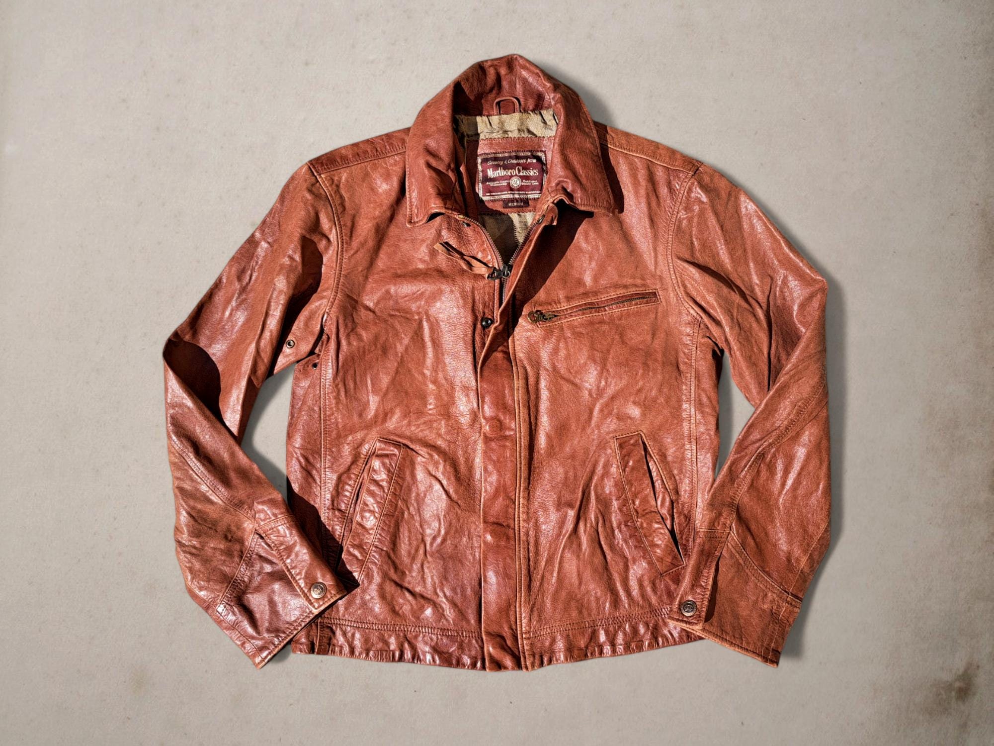 Marlboro Classics ダークブラウン レザージャケット L Marlboro Classics ダークブラウン レザージャケット L Marlboro