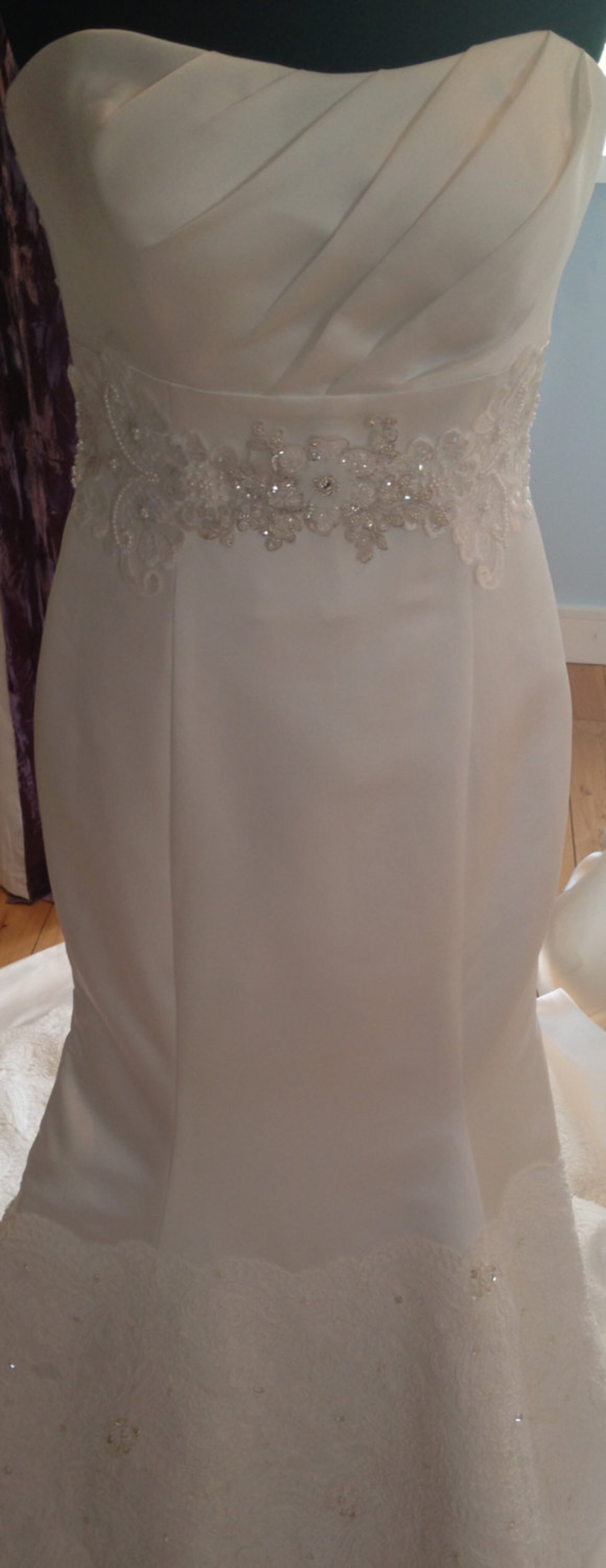 An Ivory Lace Bridal Belt for Wedding Dress With Pearls Etsy UK