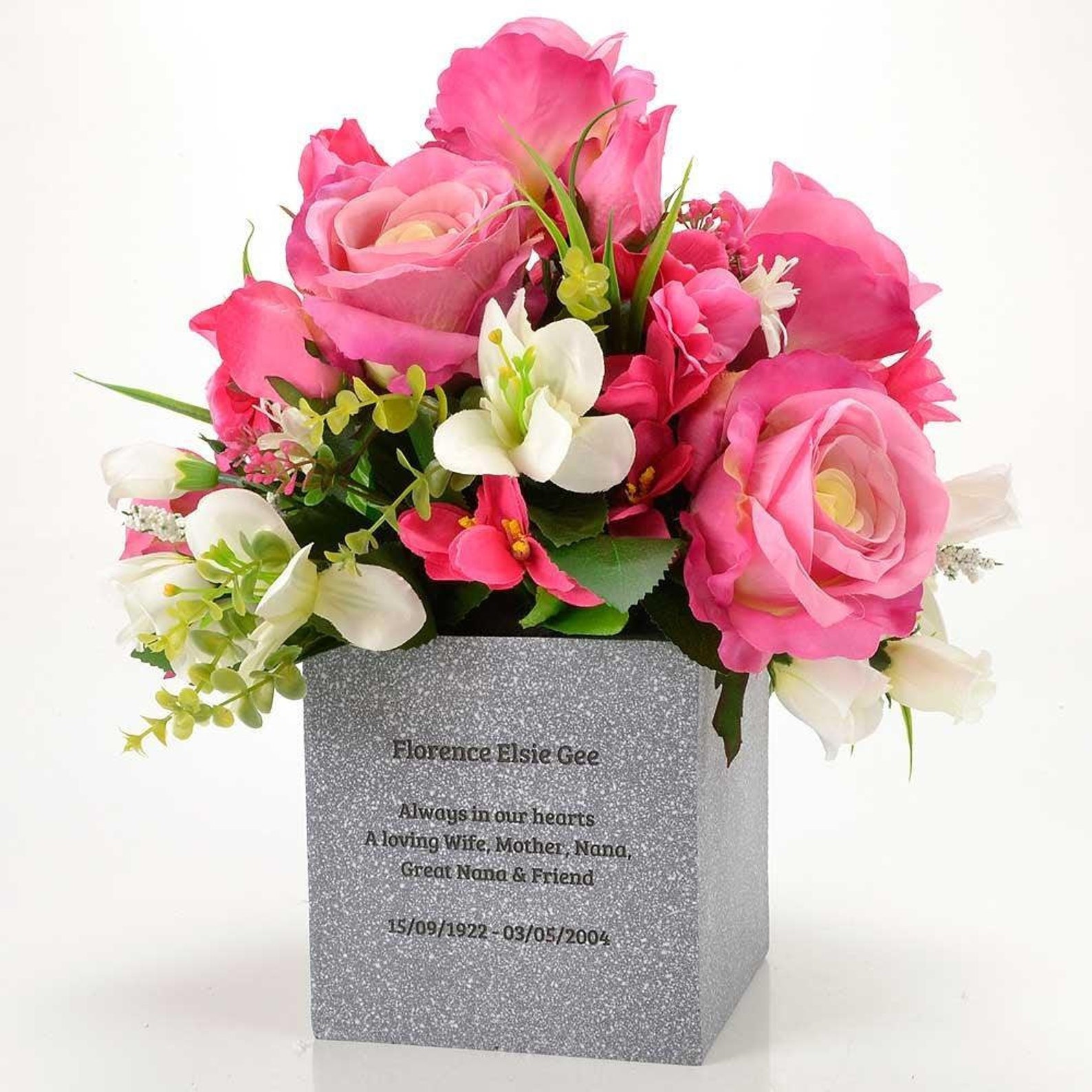Personalised Customised Grey Memorial Graveside Flower Rose - Etsy