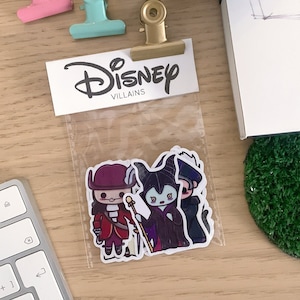 Disney Villains Sticker Pack, Fan Art, Illustration, Stationery, Kawaii, waterproof vinyl