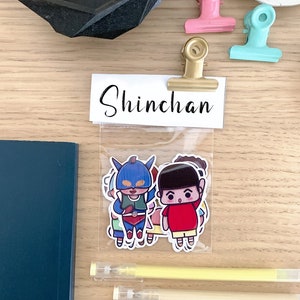 Shin Chan Sticker Pack, Fan Art, Illustration, Stationery, Kawaii, waterproof vinyl