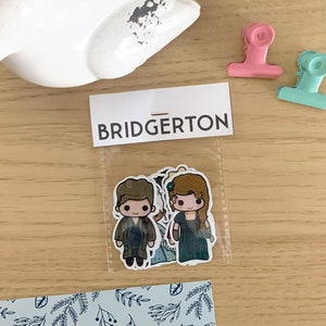 Pacchetto adesivi Bridgerton S3, Fan Art, Illustrazione, Cancelleria, Kawaii, serie tv