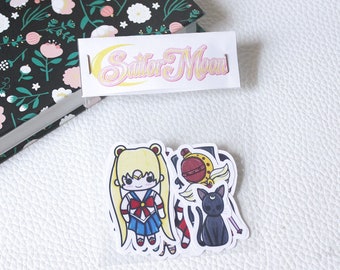 Sailor moon Pack of stickers, Fan Art, Illustration, Stationery, Kawaii, waterproof vinyl