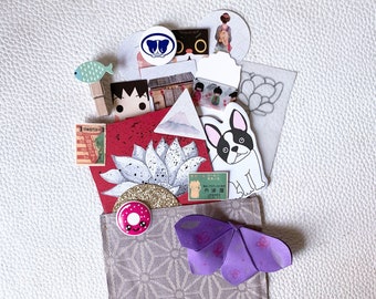 Kit Papelería Oriental, junk paper, snail mail, bullet journal, Kit de scrapbooking, Journaling, Card Making